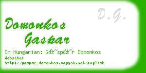 domonkos gaspar business card